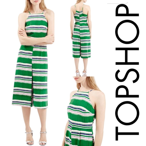 Topshop Pants - TOPSHOP High Neck Culotte Jumpsuit Romper Sz 6